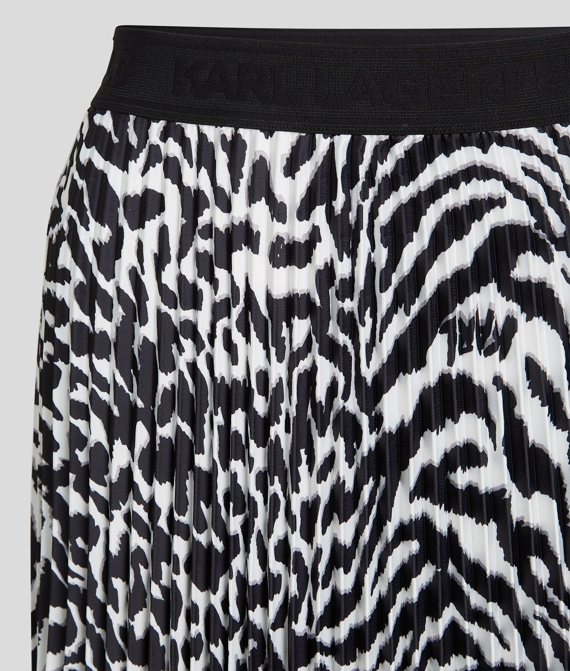 (image for) Unique Selling Point ANIMAL-PRINT PLEATED MIDI SKIRT